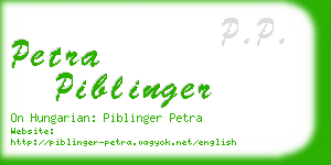 petra piblinger business card